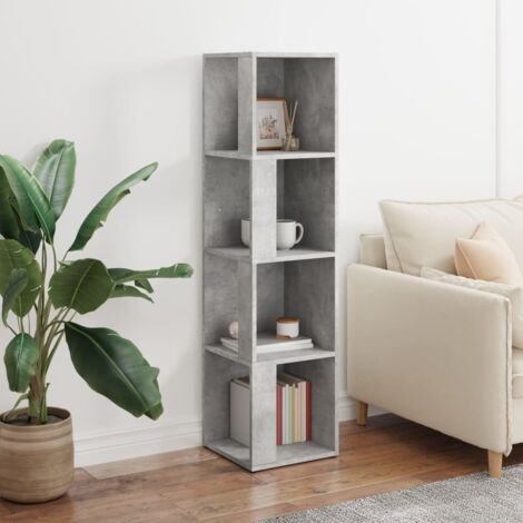 Corner Cabinet Concrete Grey 33x33x132 cm Engineered Wood vidaXL