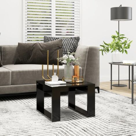 Side Table Black 50x50x35 cm Engineered Wood vidaXL