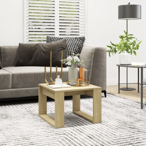 Side Table Sonoma Oak 50x50x35 cm Engineered Wood vidaXL