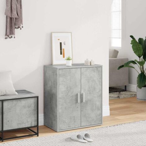 Shoe Cabinet Concrete Grey 60x35x70 cm Engineered Wood vidaXL (1/5)