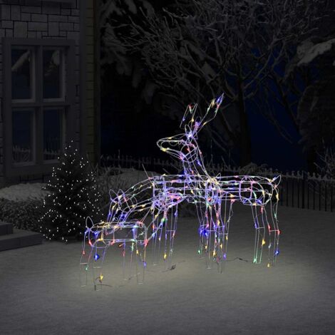 3 Piece Christmas Light Display Reindeers 229 LEDs vidaXL