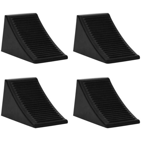 Wheel Chocks 4 pcs 16x9x9 cm Rubber vidaXL