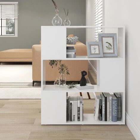 Book Cabinet Room Divider White 80x24x94 cm Engineered Wood vidaXL