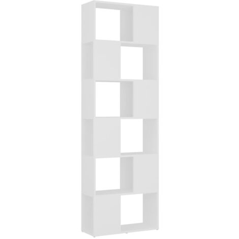 Book Cabinet Room Divider White 60x24x186 cm vidaXL