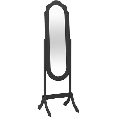 vidaXL Free Standing Mirror Black 46x48x164 cm - Black