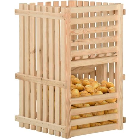 Potato Box 50x50x80 cm Solid Pinewood vidaXL