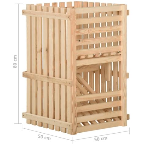 Potato Box 50x50x80 cm Solid Pinewood vidaXL