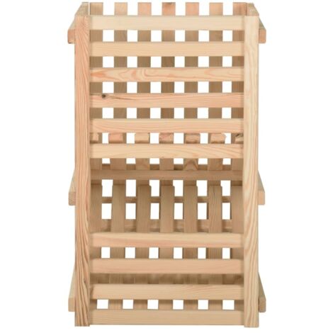 Potato Box 50x50x80 cm Solid Pinewood vidaXL