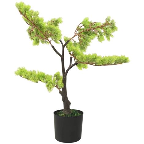 Artificial Cypress Bonsai with Pot 60 cm Green vidaXL