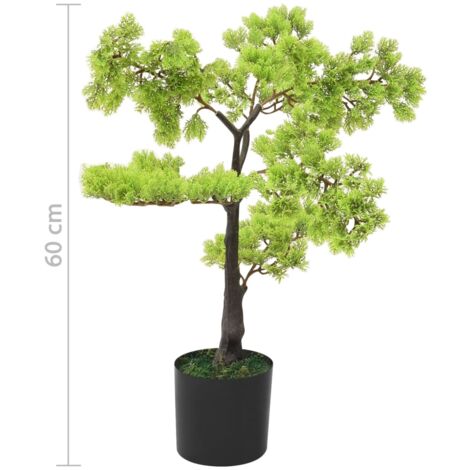 Artificial Cypress Bonsai with Pot 60 cm Green vidaXL