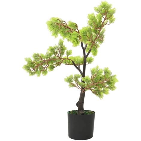 Artificial Cypress Bonsai with Pot 60 cm Green vidaXL