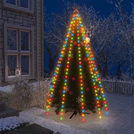 Christmas Tree Net Lights with 250 LEDs Colourful 250 cm vidaXL