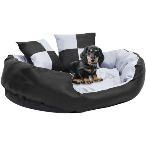 Reversible & Washable Dog Cushion Grey and Black 85x70x20 cm vidaXL