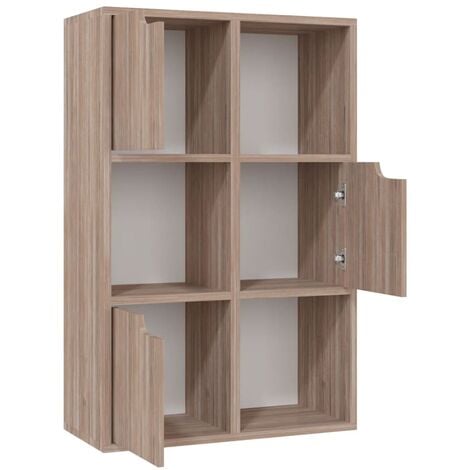 vidaXL Bookshelf 60x27.5x88 cm Chipboard Grey Sonoma Oak - Grey