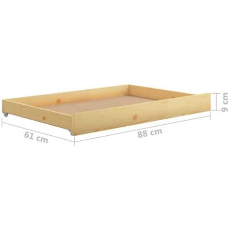 Day Bed Drawers 2 pcs Solid Pinewood vidaXL