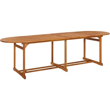 vidaXL Garden Dining Table 280x90x75 cm Solid Acacia Wood - Brown