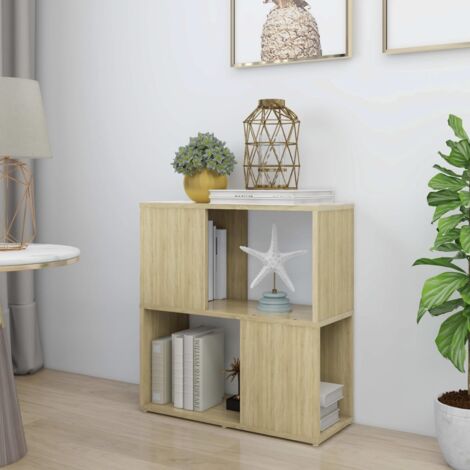 Book Cabinet Sonoma Oak 60x24x63 cm Engineered Wood vidaXL