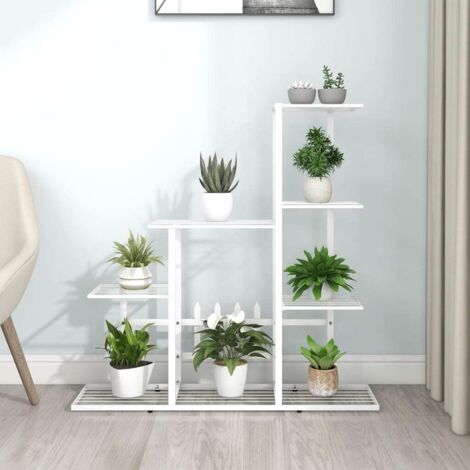 Flower Stand 94.5x25x88 cm White Metal vidaXL