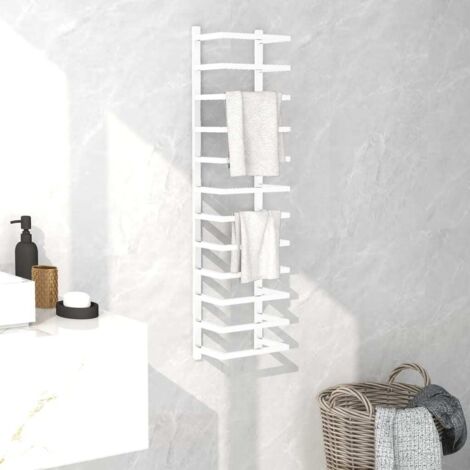 Towel Rack White 24x12x96 cm Steel vidaXL