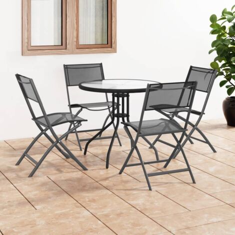 Vidaxl 5 piece discount outdoor dining set