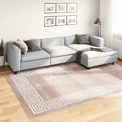 Rug Washable 190x300 cm Beige Anti Slip vidaXL