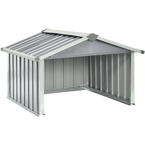 Garden Robot Lawnmower Shed 92x97x63 cm Galvanised Steel Grey vidaXL