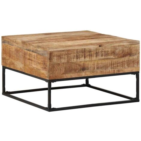 Coffee Table 68x68x41 cm Rough Mango Wood vidaXL