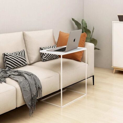 Side Table White 55x35x66 cm Engineered Wood vidaXL