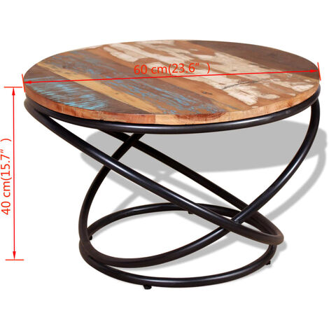 Coffee Table Solid Reclaimed Wood 60x60x40 cm vidaXL