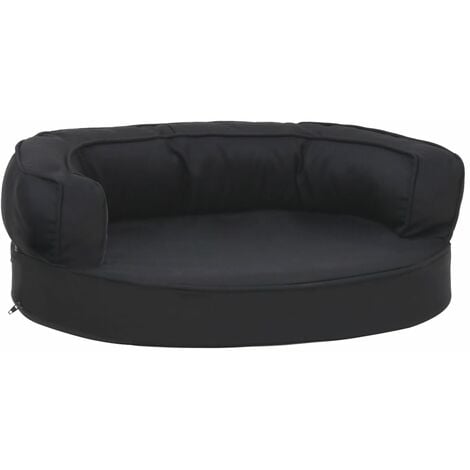 vidaXL Ergonomic Dog Bed Mattress 60x42 cm Linen Look Black