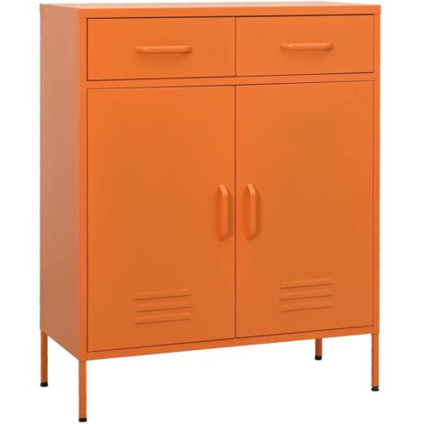 Storage Cabinet Orange 80x35x101.5 cm Steel vidaXL
