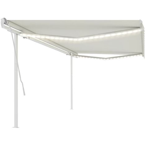 Manual Retractable Awning With LED 400x350 Cm Anthracite