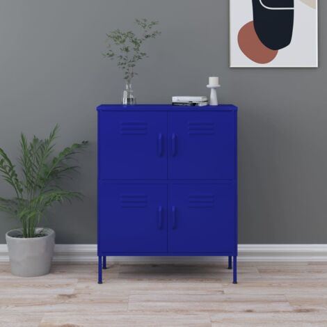 Storage Cabinet Navy Blue 80x35x101.5 cm Steel vidaXL
