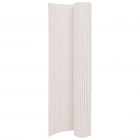 Double-Sided Garden Fence 110x400 cm White vidaXL