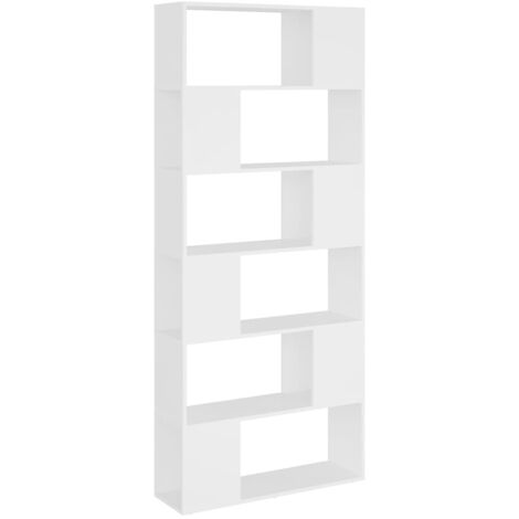 Book Cabinet Room Divider White 80x24x186 cm Engineered Wood vidaXL