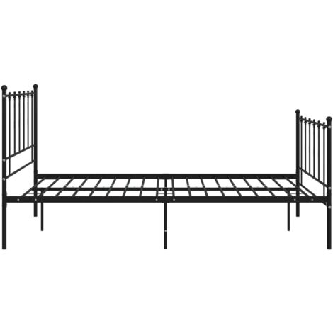 Bed Frame without Mattress Black Metal 120x200 cm vidaXL