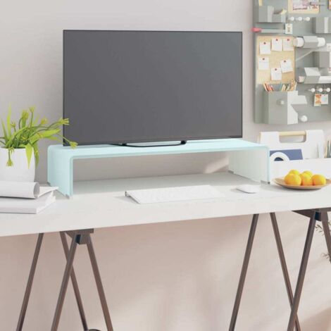 TV Stand/Monitor Riser Glass Green 70x30x13 cm vidaXL (1/5)