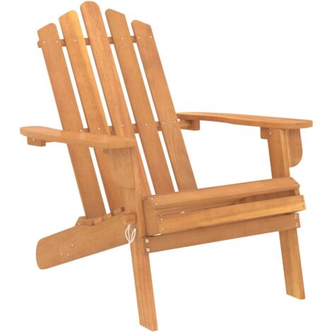 vidaXL Garden Adirondack Chair Solid Acacia Wood - Brown
