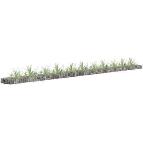 Gabion Raised Bed Galvanised Steel 450x30x10 cm vidaXL