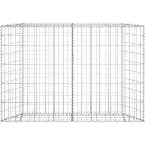 Trapezium Gabion Raised Bed Galvanised Steel 150x20x100 cm vidaXL