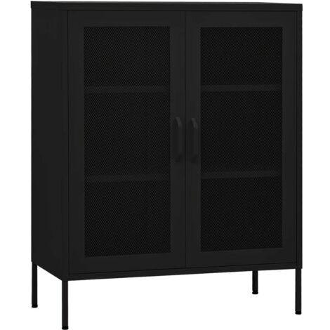 Storage Cabinet Black 80x35x101.5 cm Steel vidaXL