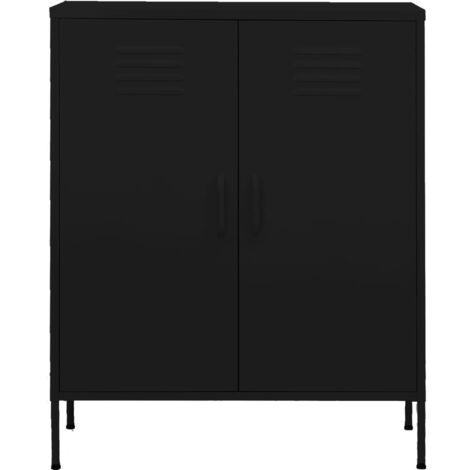 Storage Cabinet Black 80x35x101.5 cm Steel vidaXL