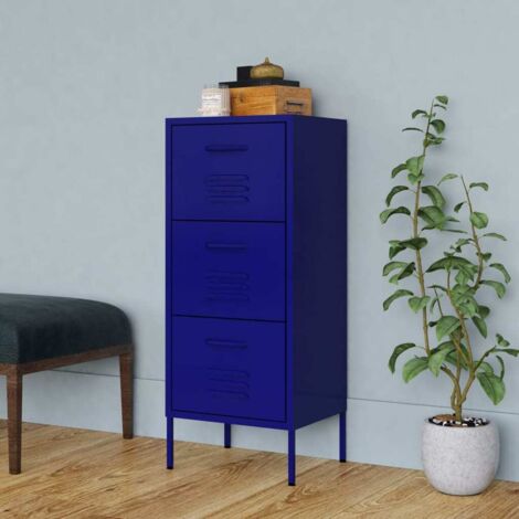 Storage Cabinet Navy Blue 42.5x35x101.5 cm Steel vidaXL (1/5)