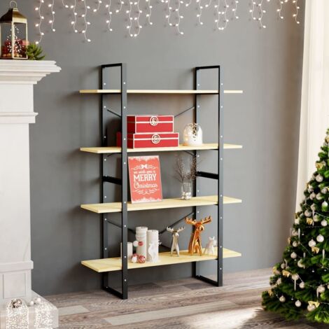 4-Tier Book Cabinet 100x30x140 cm Solid Pine Wood vidaXL (1/5)