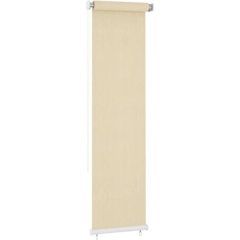 Outdoor Roller Blind Cream 65(W)x230(H) cm HDPE vidaXL