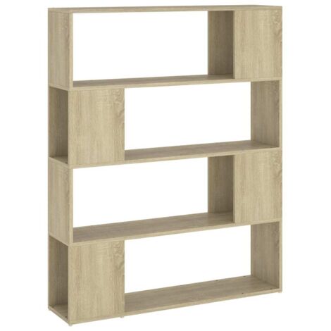 Book Cabinet Room Divider Sonoma Oak 100x24x124 cm vidaXL (1/5)