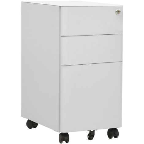 Mobile File Cabinet Light Grey 30x45x59 cm Steel vidaXL