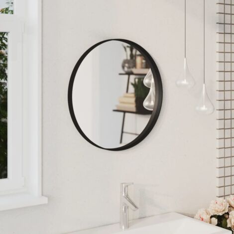 Wall Mirror Black 50 cm vidaXL