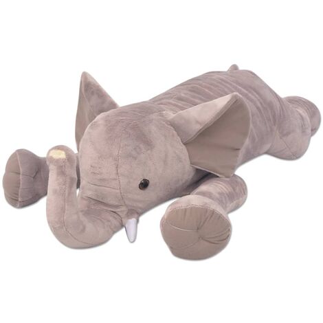 vidaXL Plush Cuddly Toy Elephant XXL 120 cm - Grey