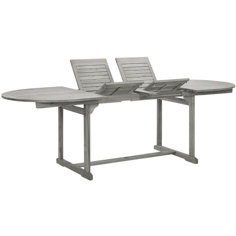 Garden Dining Table (160-240)x100x75 cm Solid Acacia Wood vidaXL
